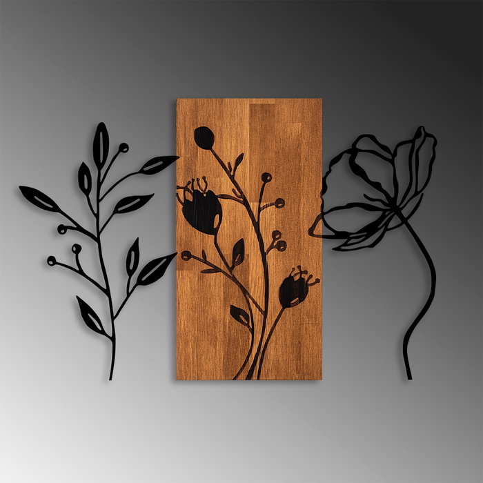 Wallity Triple Flowers - 383 Escultura de Pared de Madera y Metal Wallity Triple Flowers - 383 Escultura de Pared de Madera y Metal